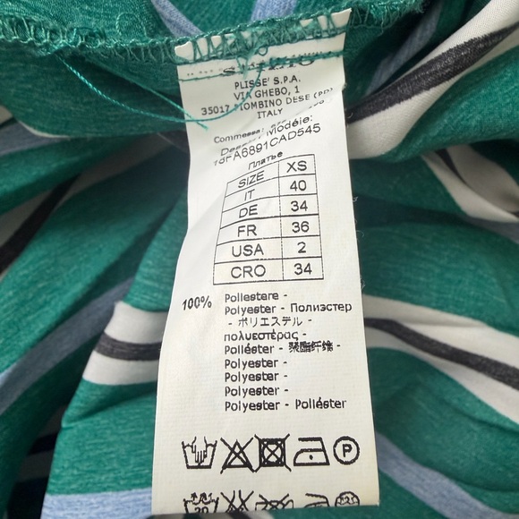 SFIZIO Studio Vintage Inspired Bow Tie Pleated Maxi Dress sz 2 - Picture 13 of 14